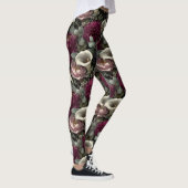 Leggings Moody Floral Pattern with Dahlias and Calla Lilies (Droite)