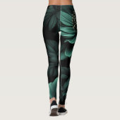 Leggings Moody Flower Vert foncé (Dos)