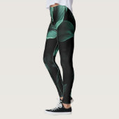 Leggings Moody Flower Vert foncé (Gauche)