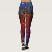 Leggings Moody Ombre | Psychedélique Grunge Gold Stardust (Dos)