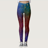 Leggings Moody Ombre | Psychedélique Grunge Gold Stardust (Devant)