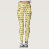 Leggings Morceau de gâteau Jaune Couche de gâteau au chocol (Devant)