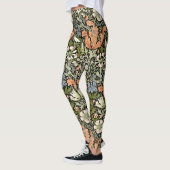 Leggings Morris BlackBackground 1896 Compton Floral Pattern (Gauche)