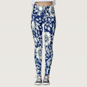 Leggings Morris - Blue Mallow, motif populaire  (Devant)