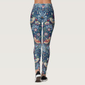 Leggings Morris Strawberry Thief Classique Bleu Indigo Fin (Dos)