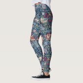 Leggings Morris Strawberry Thief Classique Bleu Indigo Fin (Gauche)