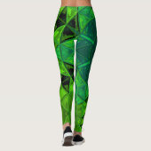 Leggings Mosaic Kaleidoscope Vert Fleur (Dos)