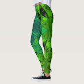 Leggings Mosaic Kaleidoscope Vert Fleur (Gauche)