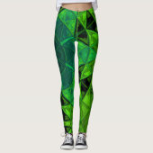 Leggings Mosaic Kaleidoscope Vert Fleur (Devant)