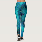 Leggings Mosaic Mandala Flower Blue (Dos)