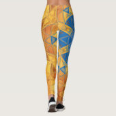 Leggings Mosaic Mandala orange et bleu (Dos)