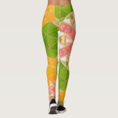 Leggings Mosaic Mandala Orange vert et rose (Dos)