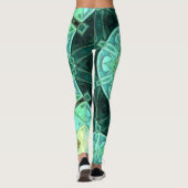 Leggings Mosaic Mandala Turquoise et jaune (Dos)
