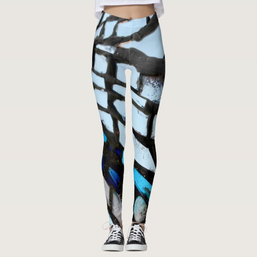 Leggings Mosaic Miroir Abstrait  (Devant)