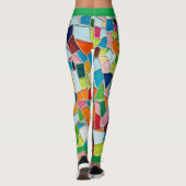 Leggings Mosaïque avec vert (Dos)