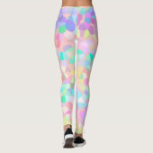 Leggings Mosaïque bleu jaune rose vert pastel Abstrait (Dos)