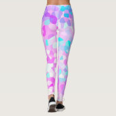 Leggings Mosaïque bleu violet vert pastel Abstrait (Dos)