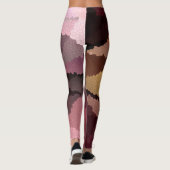 Leggings Mosaïque dans les couleurs brun-rose et jaune (Dos)