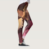 Leggings Mosaïque dans les couleurs brun-rose et jaune (Droite)