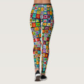 Leggings Mosaïque de Boho Carré peint (Dos)