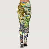 Leggings Mosaïque espagnole verte bleue (Dos)