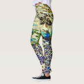 Leggings Mosaïque espagnole verte bleue (Gauche)