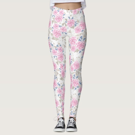 Leggings Mosaïque, fleurs (Devant)