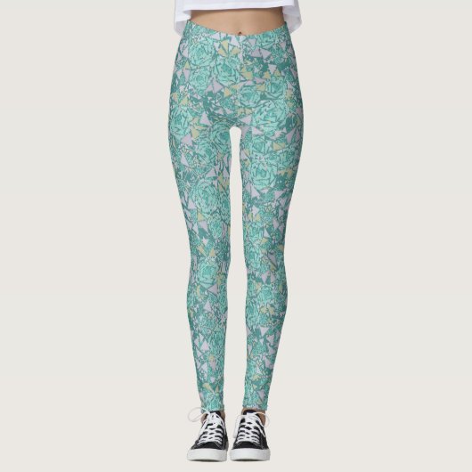 Leggings Mosaïque, fleurs (Devant)