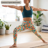 Leggings Mosaïque hexagonale colorée