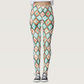 Leggings Mosaïque moderne Kilim Motif aquarelle (Devant)