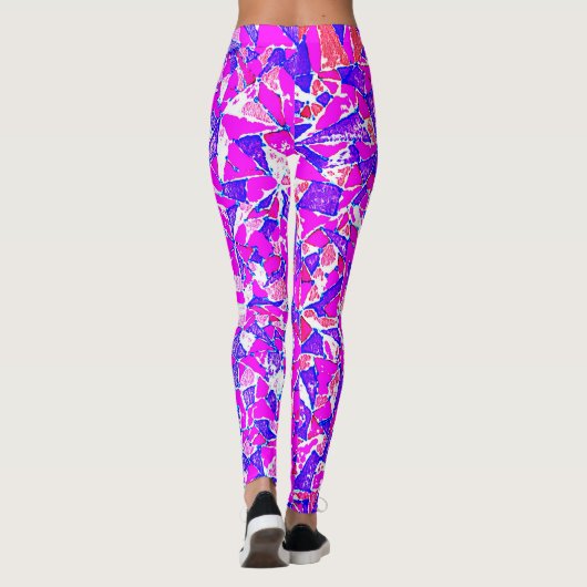 Leggings Mosaïque pourpre (Dos)
