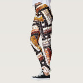 Leggings Mosaïque romaine tonique d'automne (Gauche)