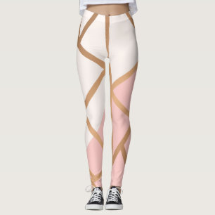 Leggings Mosaïque rose d'or