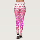 Leggings Mosaïque rose et rouge (Dos)