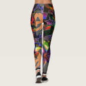 Leggings Mosaïque spirale psychédélique (Dos)