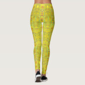 Leggings Mosaïque vert doré géométrique design kitty voices (Dos)
