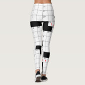 LEGGINGS MOT CROISÉ PUZZLE VIDE BOÎTES BLANCHES NOIRES VIDE (Dos)