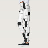 LEGGINGS MOT CROISÉ PUZZLE VIDE BOÎTES BLANCHES NOIRES VIDE (Gauche)