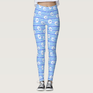 Leggings Motif 1 d'Ancre d'aquarelle