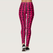 Leggings Motif 20816 - Neon Red sur noir (Dos)