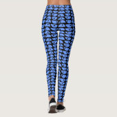 Leggings Motif 220816 - Bleu bébé sur noir (Dos)