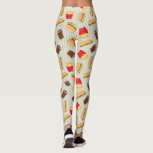 Leggings Motif 2 d'aliments de préparation rapide (Dos)