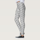 Leggings Motif à angles noir et blanc de trappe (Gauche)