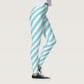 Leggings Motif à bande diagonale bleu clair (Droite)