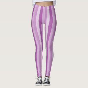 Leggings motif à bandes violettes