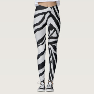 Leggings Motif à bandes Zebra