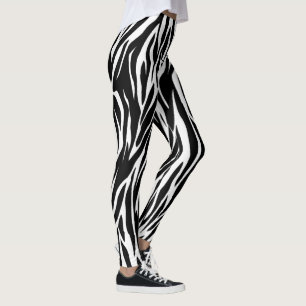Leggings Motif à bandes Zebra