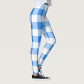 Leggings Motif à carreaux gingham bleu et blanc (Droite)
