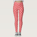 Leggings Motif À damiers rouge et rose<br><div class="desc">Leggings Motifs rouges et roses À damiers</div>