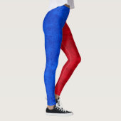 Leggings Motif à deux tons bleu et rouge (Droite)
